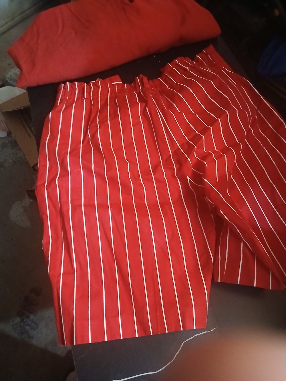 Red Pinstripe Shorts